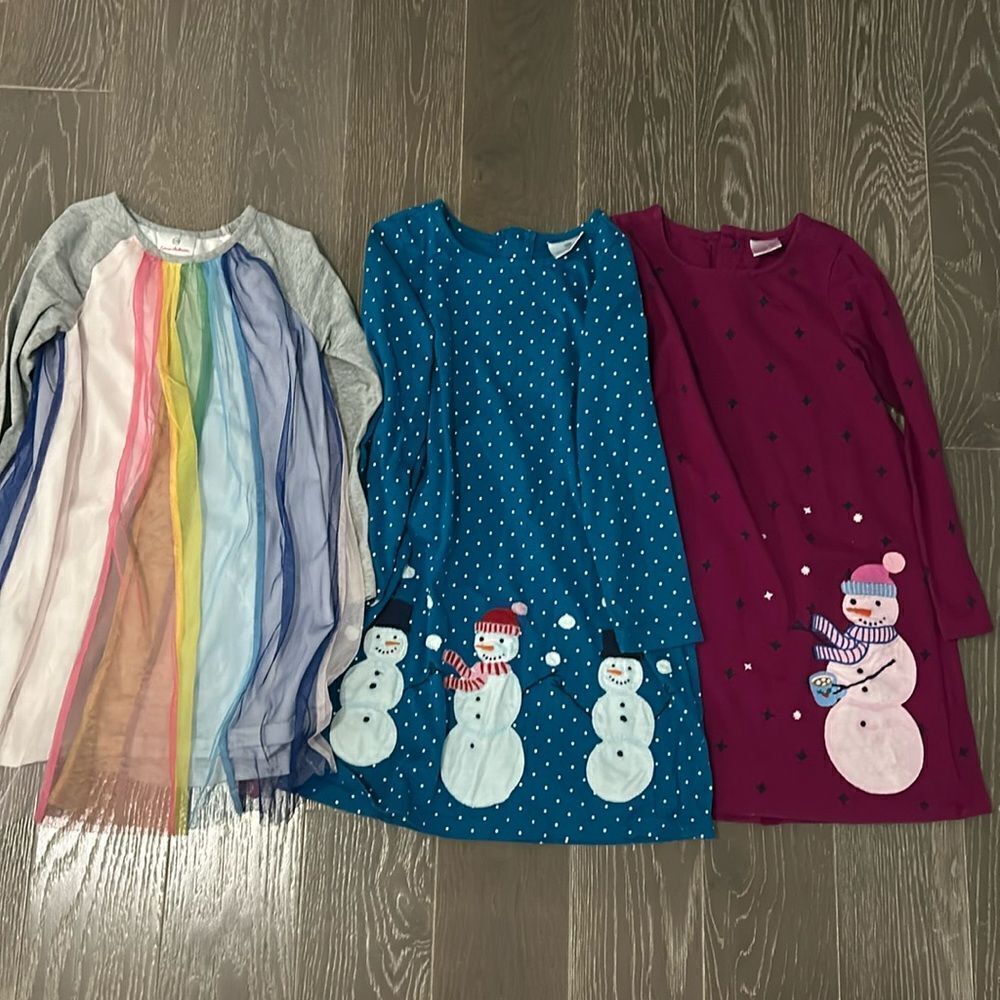 Hanna Andersson 120/6-7 Christmas HTF Lot Tulle Embroidered